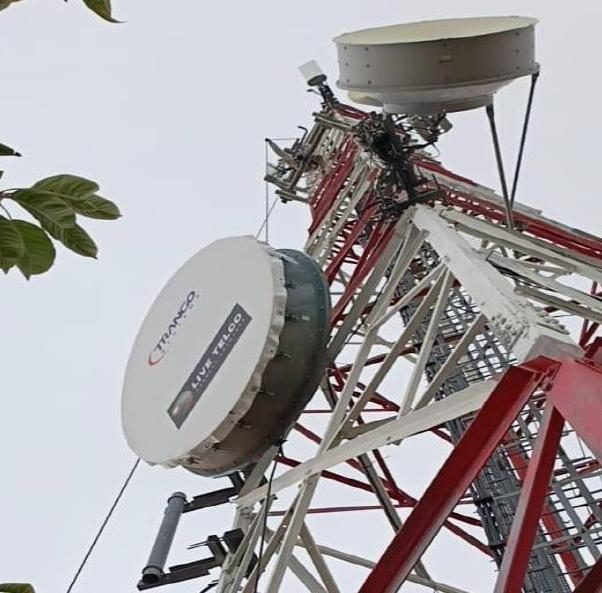 3.0 m microwave antenna on the tower